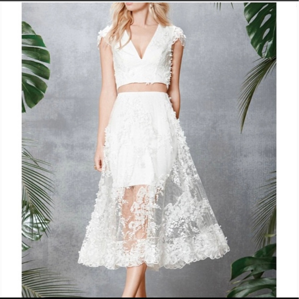 Dress the population Juliana 2 piece set NWT S